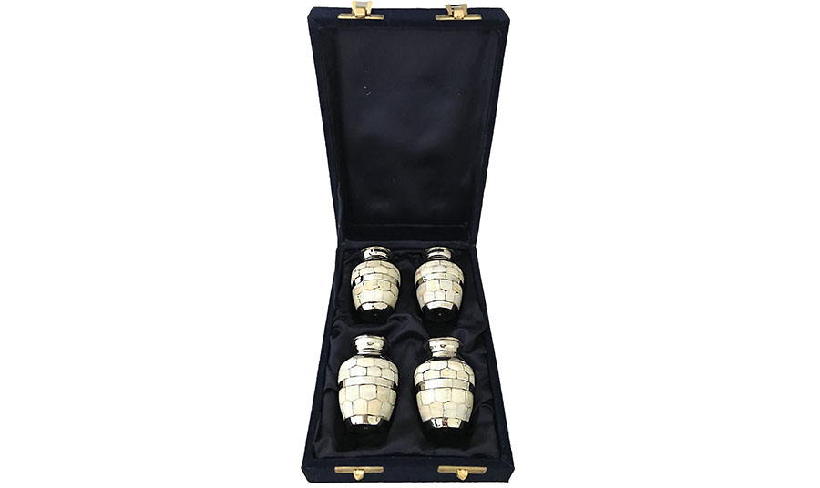 093-C- 4 Mini Silverw/Mother of Pearl