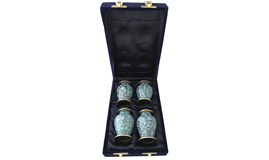125-C- 4 Mini Bluew/Gold Trim