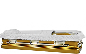 2248a-FCP Gold Priest, Urn Shaped, White Velvet, top comes off