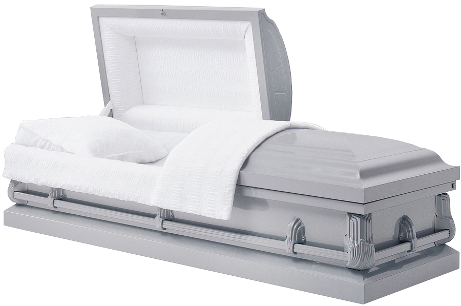 3993 - 20 Gauge Steel CasketShiny Gray Finish No Seal