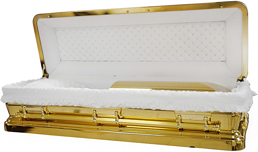 4155-FCB Dark Gold Mirror, Urn shape,Foot Panel, white Velvet