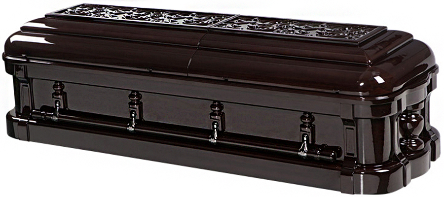4414-FC - Solid MahoganyFull Couch, carved Top,