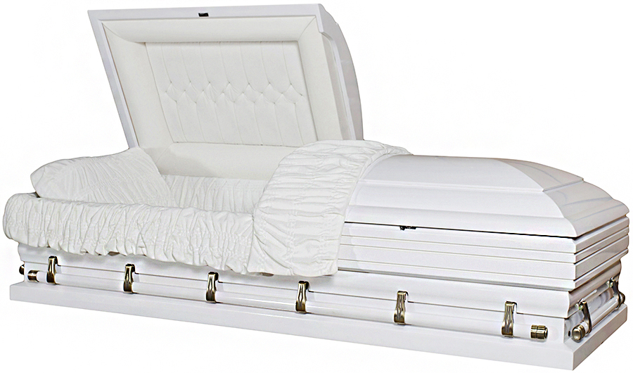 4543X-29" - White Oversized Solid Poplar W/ White Velvet Interior, 26" In/ 29" Out
