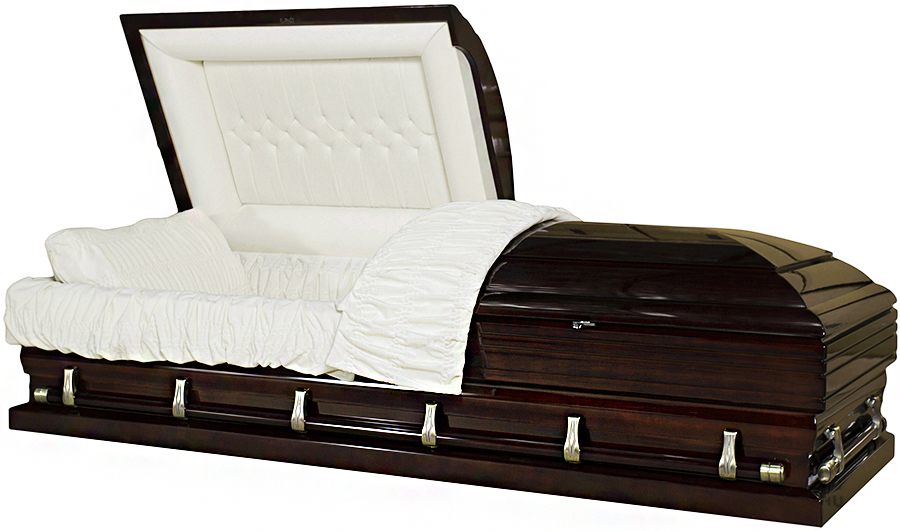 4546X-29" - Dark Brown Oversized Solid Poplar W/ White Velvet Interior, 26" In/ 29" Out