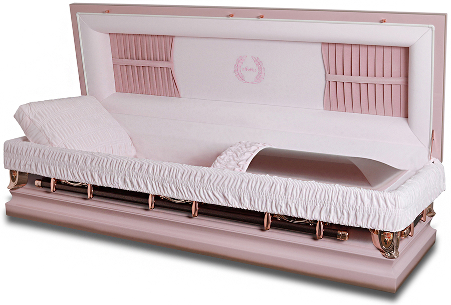 4743-FC Two-toned Light Pink/ Dark Pink Pink Velvet Interior, Rose Gold Hardware