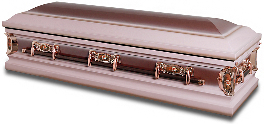 4743-FC Two-toned Light Pink/ Dark Pink Pink Velvet Interior, Rose Gold Hardware