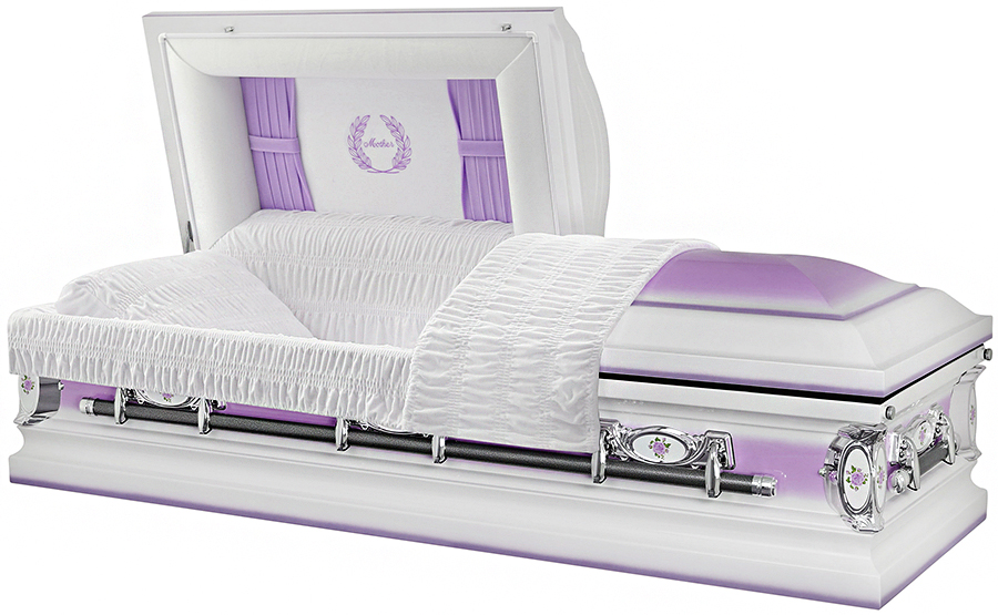 4780-J -18ga - Purple Mother w/CurtainsWhite/Purple, White velvetPurple flower