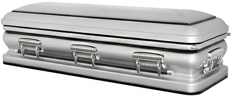 4786-FCJ -18ga - Silver FULL COUCHSmooth Gray lining+throwSilver Hardware