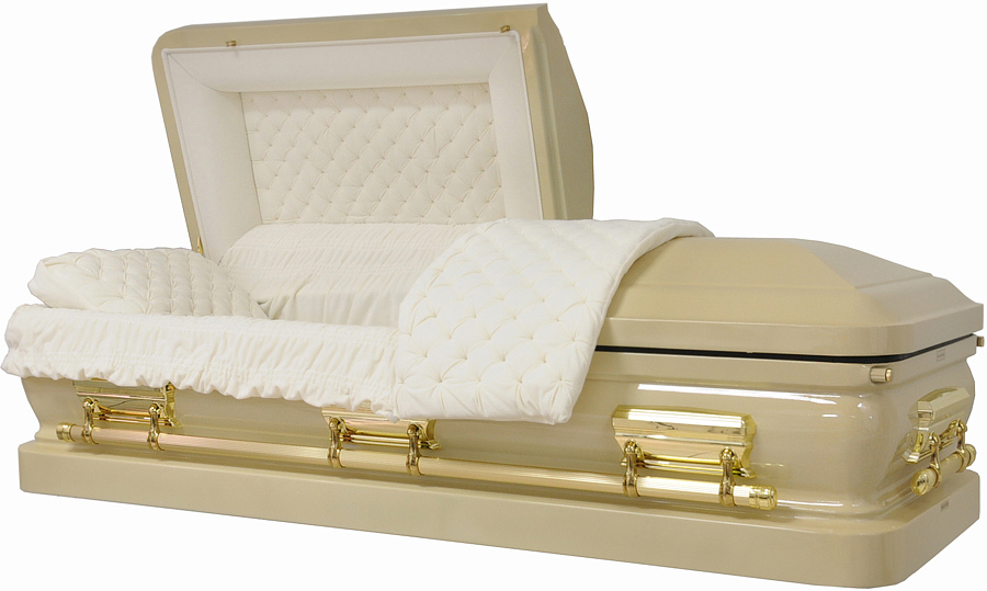 6319 - Champagne Casket, 18gaBeige Velvet Interior