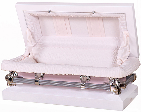 7711-FC 30"/35" Child's White/PinkPink Interior,(inside30 x13.3outside35x17.25)