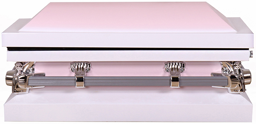 7711-FC 30"/35" Child's White/PinkPink Interior,(inside30 x13.3outside35x17.25)