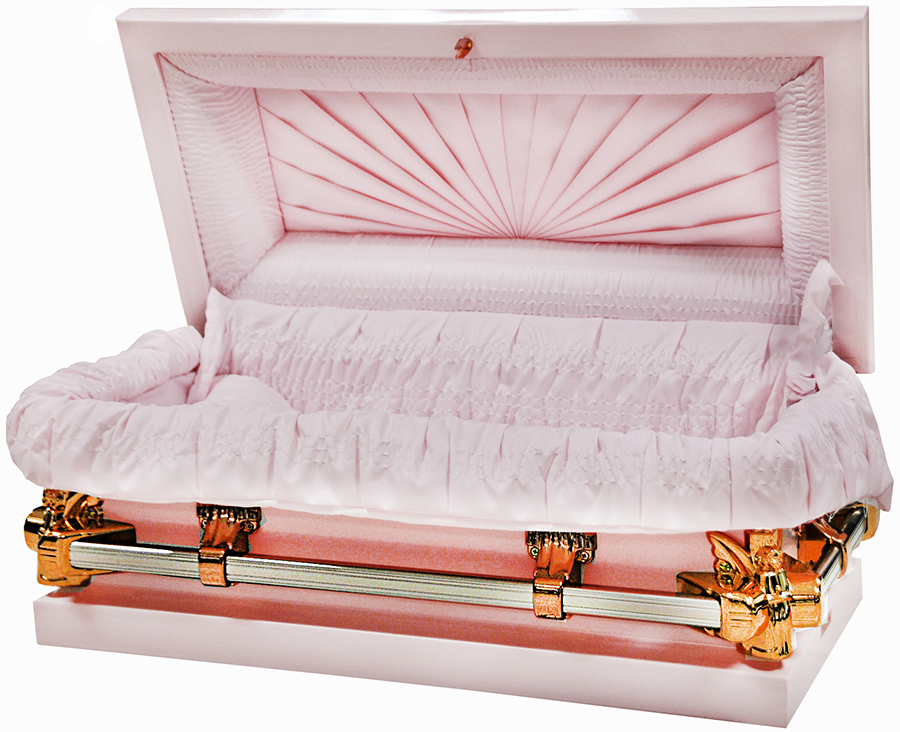 7921-FC-30" -Lt Pink Child's CasketLt Pink InteriorInside 30.7x13.3", Outside 35x17.5x15.5