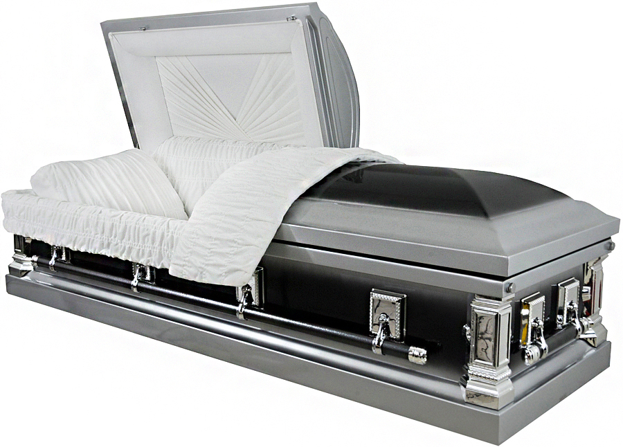 8215 - 18 Gauge Steel CasketBlack and Silver Finish