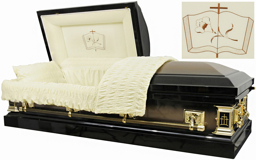 8366 - 18 Gauge Steel CasketSunset Gold and Black
