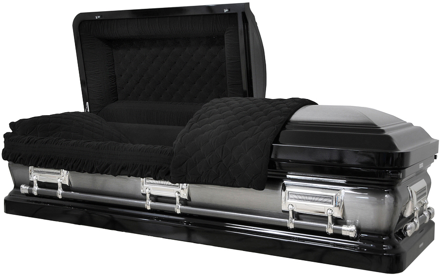 8458 - Black With Natural Brush, 18gaBlack Velvet, Silver Hardware