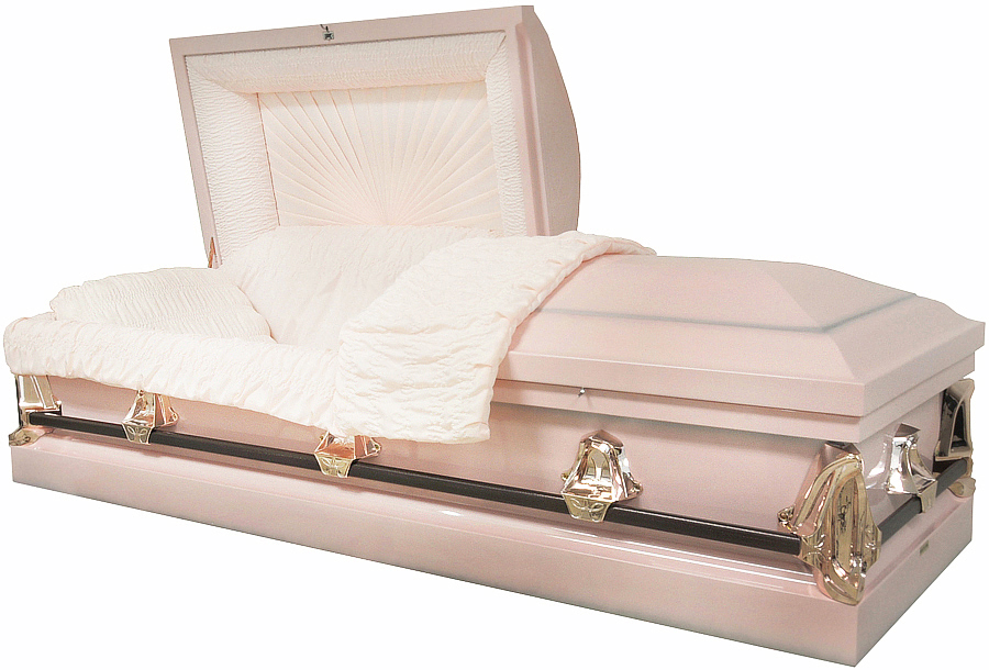 8503 - (With Seal) Pink w/Silver Accents, 20gPink Crepe, Silver Rose Hardware