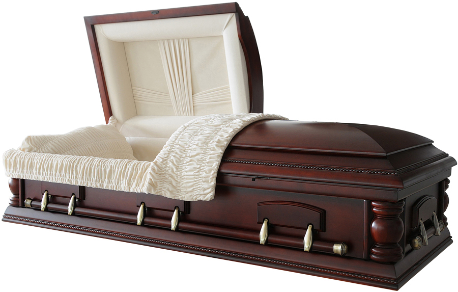 8720-X - Solid Poplar Oversize CasketAlmond Velvet Interior26 1/2" inside / 32" outside