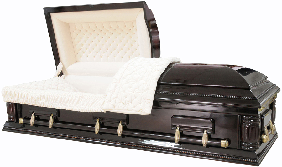 8762 - Solid Cherry Casket High GlossAlmond Velvet Interior