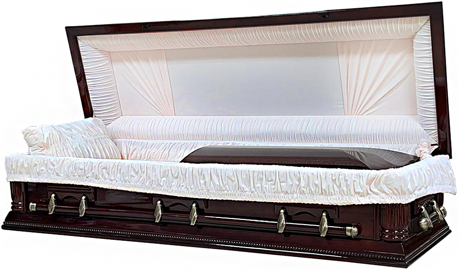 8789-FC-Solid Poplar Full couch, Light Pink Colored Interior