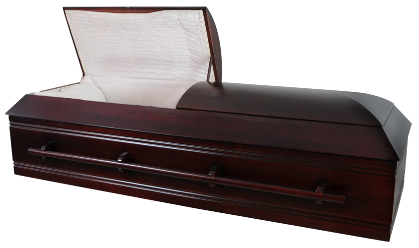 8803-2 - Solid Poplar Jewish CasketWhite Velvet InteriorInside 20.25, Out 26.25 Exact