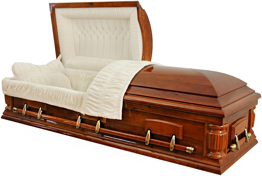 8861 - Solid Cherry CasketAlmond Velvet Interior