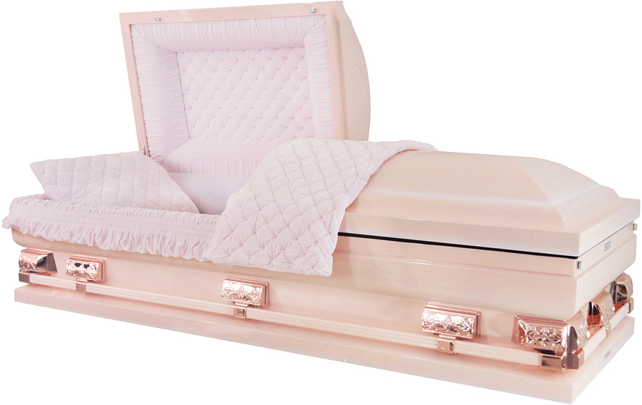 9398-29 - Pink w/ White AccentRose Tan Hardware, Pink Velvet 28.5" inside / 29 1/4 outside
