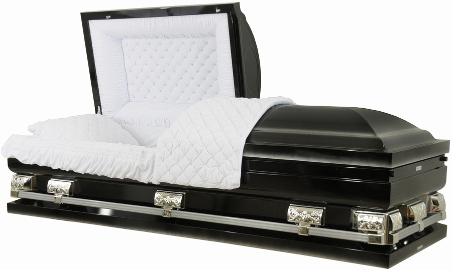 9409-29 - Oversized - Black w/ Silver AccentWhite Velvet 28.5" inside / 29 1/4 outside
