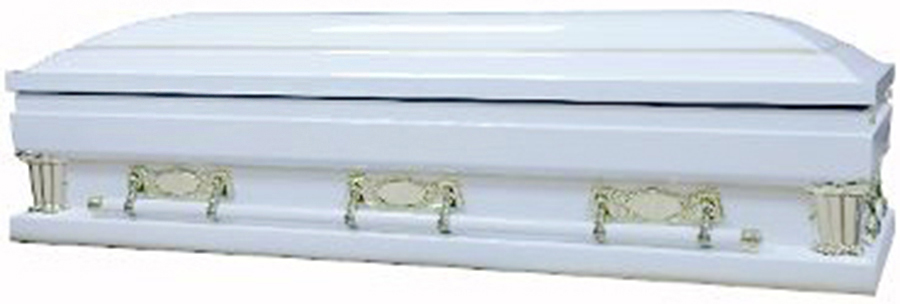 9441X-29- Oversized White w/ Gold Accent Full CouchWhite Velvet Interior28" In/ 29" Out
