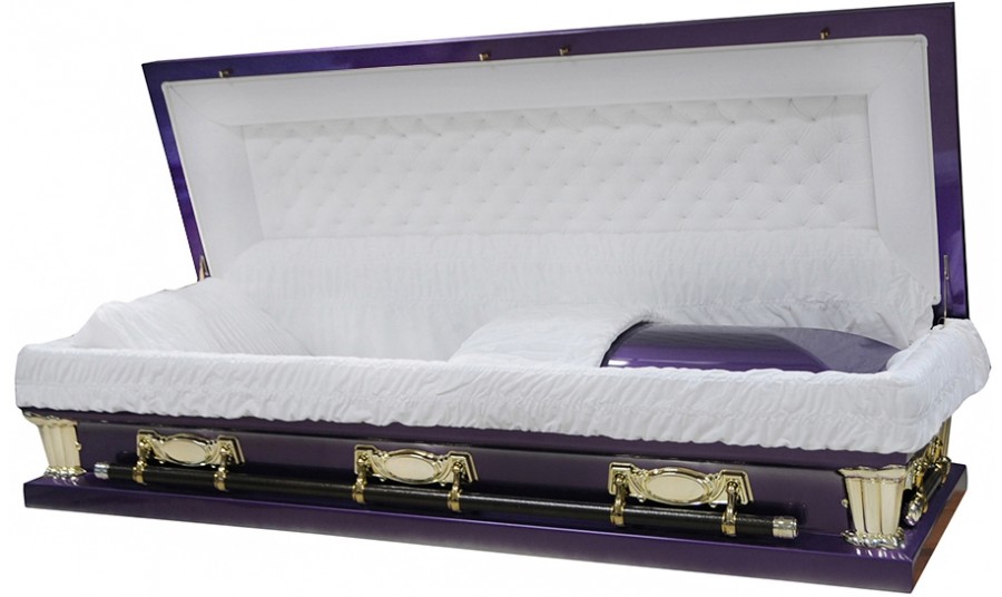 9442AFCX-29 - Full Couch Purple W/ Silver Accent White Velvet, Gold Hardware Swing bar 28" insi