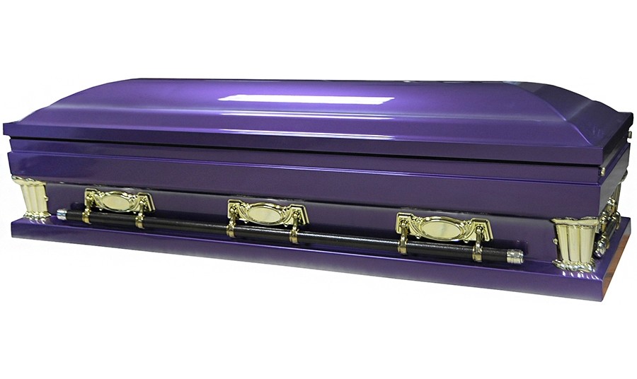 9442BFCX-29-Full Couch Purple W/ Silver Accent White Velvet, Gold Hardware Swing bar 28" inside