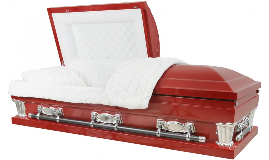 9467X-33 - Red CasketWhite Velvet, Swing bar32" inside / 33" outside