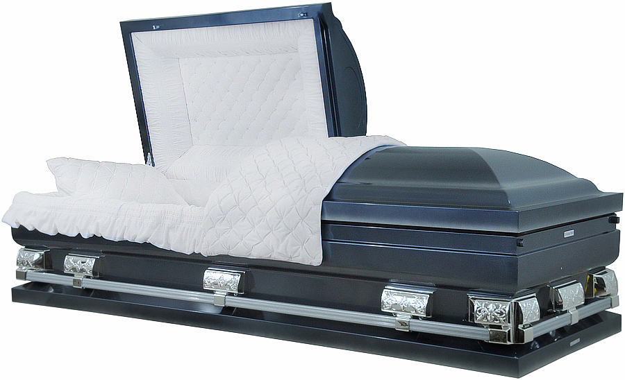 9476-33 -Oversized Navy Metallic w/ Silver Accent White Velvet32" inside / 33" outside
