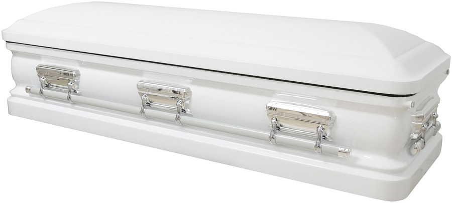 9980-FC- Full Couch 18gaWhite Finish, White VelvetSilver Hardware