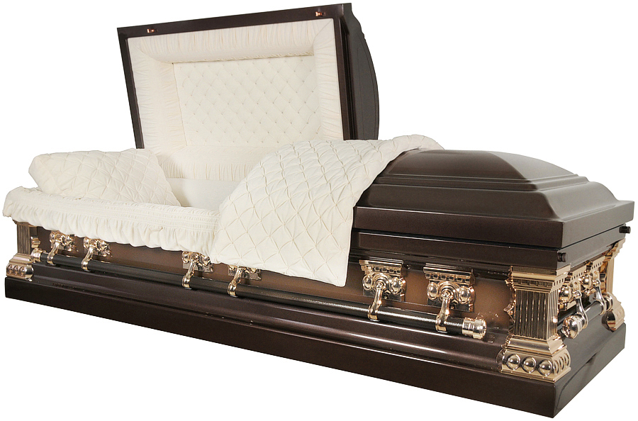 9994 - 18 Gauge Steel CasketDark Brown Casket