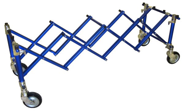 CT-104 - Royal Blue - Heavy Duty Church Truck, 22"highAnnodized Alum, 1000# Cap, 6" locking whe