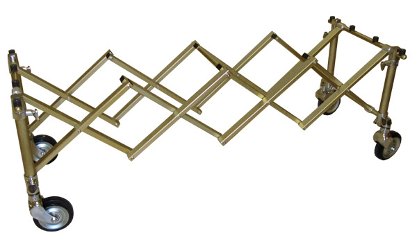 CT102 - Bronze - Heavy Duty Church Truck, 22"highAnnodized Alum, 1000# Cap, 6" locking wheels