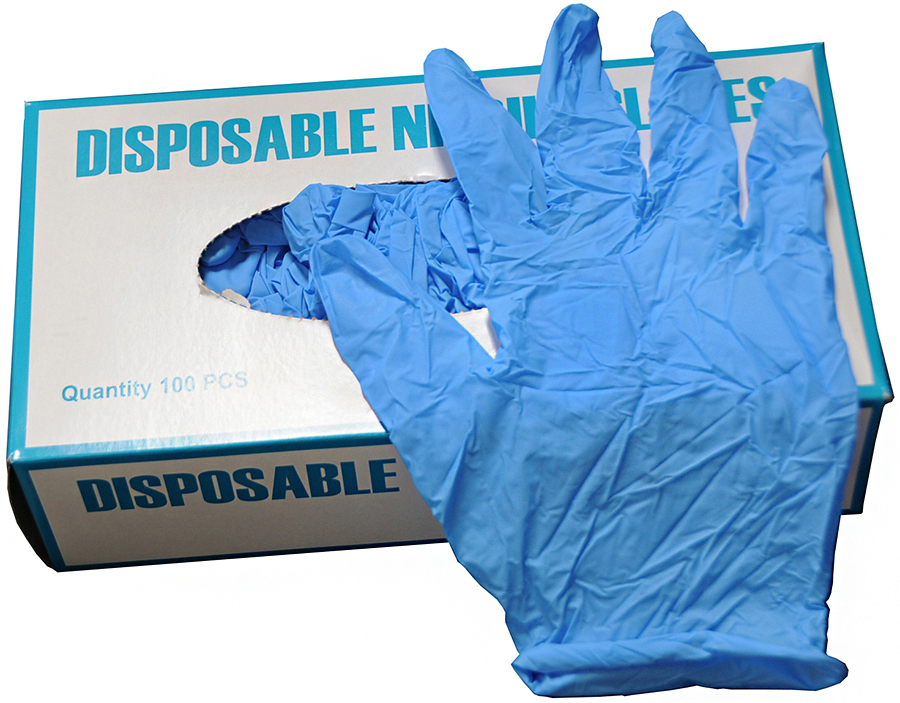 Large Size Plastic Gloves, Nitrile 100/box=$11.95, 1000/case=$100