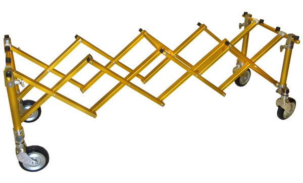 CT-101 - Gold - Heavy Duty Church Truck, 22"highAnnodized Alum, 1000# Cap, 6" locking wheels