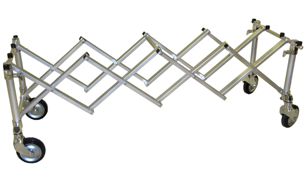 CT-100 - Silver - Heavy Duty Church Truck, 22"highAnnodized Alum, 1000# Cap, 6" locking wheels