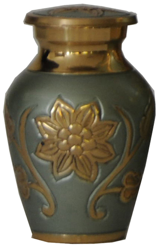 008-H - Mini Brass UrnSingle Keepsake2 3/4" Tall x 2" Wide