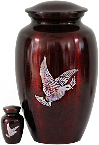 249-A - Brass UrnDove, Dark Red