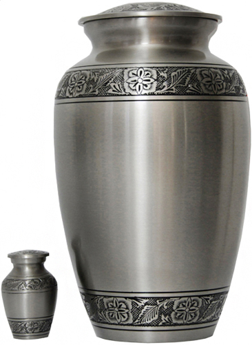032-A - Brass UrnVelvet Box plus 1 KeepsakeSilver