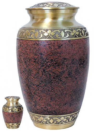 168-A - Brass UrnVelvet Box plus1 Keepsake