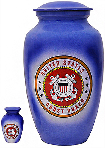 302-A - Brass UrnVelvet Box plus1 KeepsakeUS Coast Guard