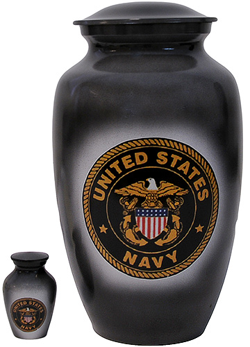 304-A - Brass UrnVelvet Box plus1 KeepsakeUS Navy