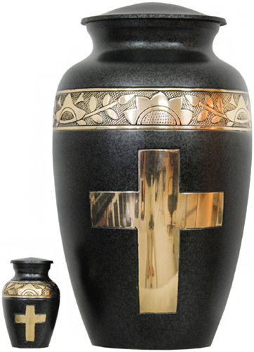 151-A - Brass UrnVelvet Box plus1 KeepsakeBlack