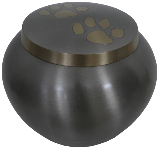 207-A - Brass Pet Urn5 1/2" Wide x 4 3/4" Tall70lb Loved One