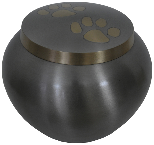 208-A - Brass Pet Urn5" Wide x 4 1/2" Tall40lb Loved One