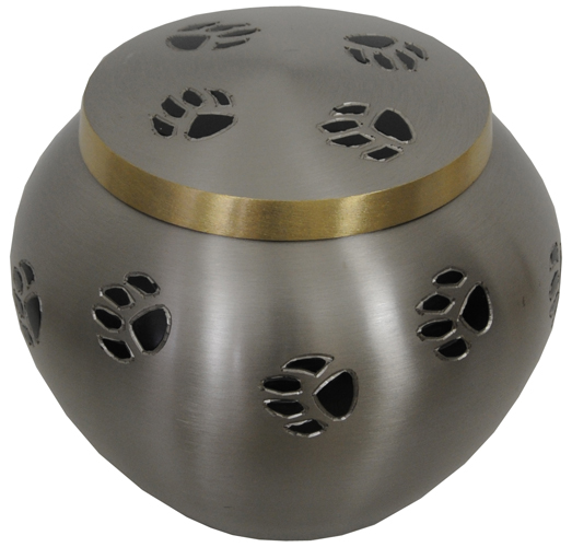 217-A - Brass Pet Urn5" Wide x 4 1/2" Tall40lb Loved One