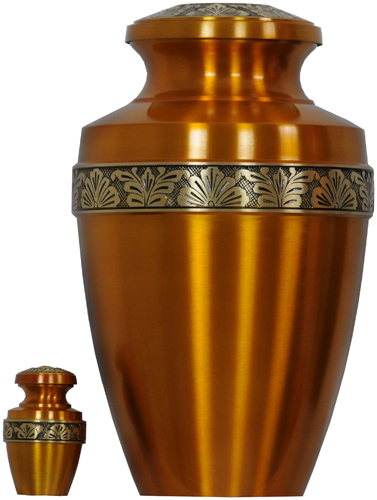 071-A - Brass UrnVelvet Box plus1 KeepsakeGold